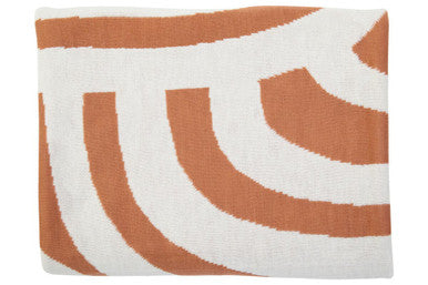 Natural and Terracotta Throw