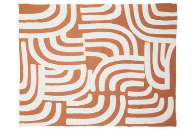 Natural and Terracotta Throw