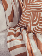 Natural and Terracotta Throw
