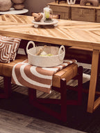 Natural and Terracotta Throw
