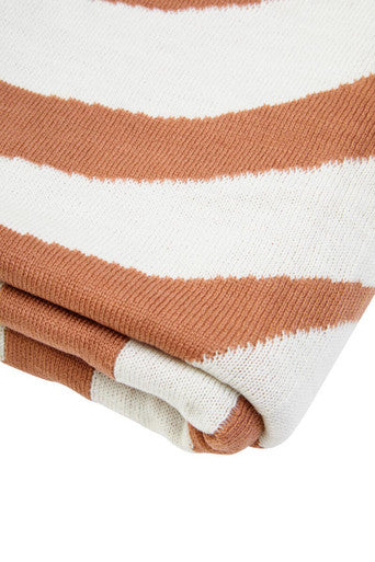 Natural and Terracotta Throw