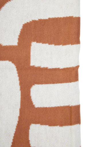 Natural and Terracotta Throw