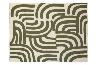 Natural and Green Throw