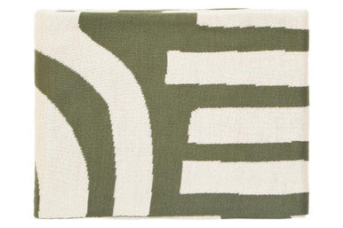 Natural and Green Throw