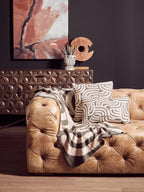 Natural and Green Throw