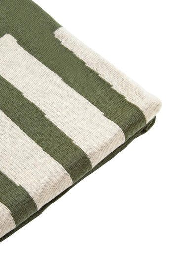 Natural and Green Throw