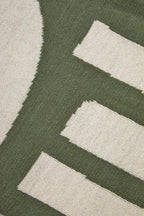 Natural and Green Throw