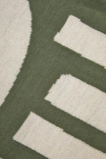 Natural and Green Throw