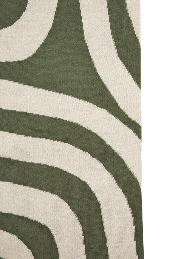 Natural and Green Throw
