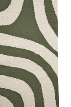 Natural and Green Throw