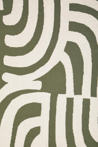 Natural and Green Throw