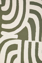 Natural and Green Throw