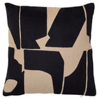Black and Natural Square Cushion