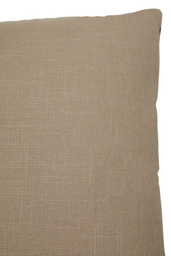 Black and Natural Square Cushion