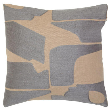 Natural And Grey Square Cushion