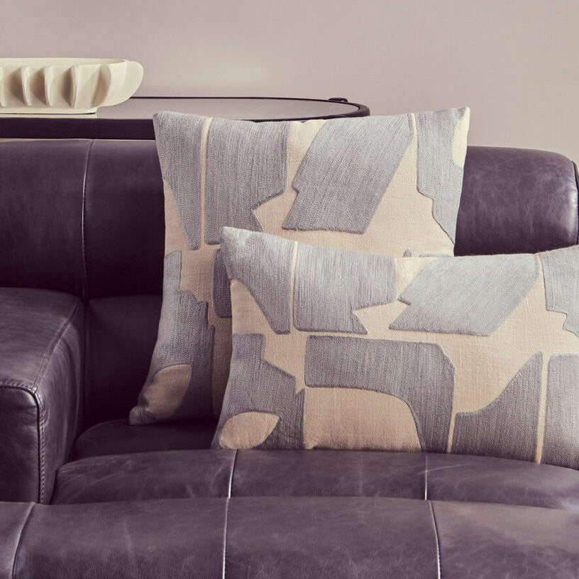 Natural And Grey Square Cushion
