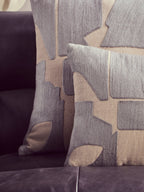 Natural And Grey Square Cushion