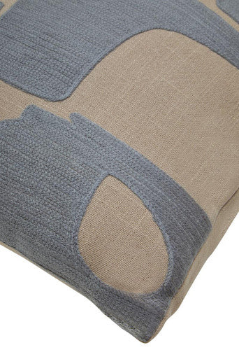 Natural And Grey Square Cushion