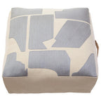Natural And Grey Square Floor Cushion