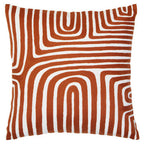 Rust And White Cushion