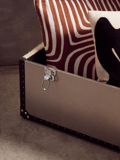 Rust And White Cushion