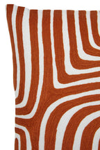 Rust And White Cushion