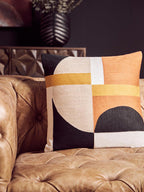 Multi Colour Geometric Cushion