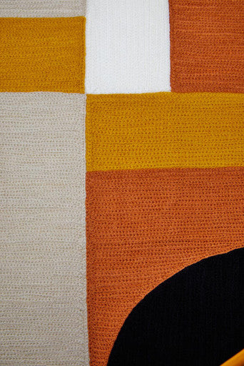 Multi Colour Geometric Cushion
