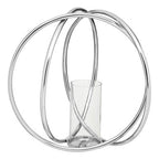 Textured Large Silver Finish Candle Holder