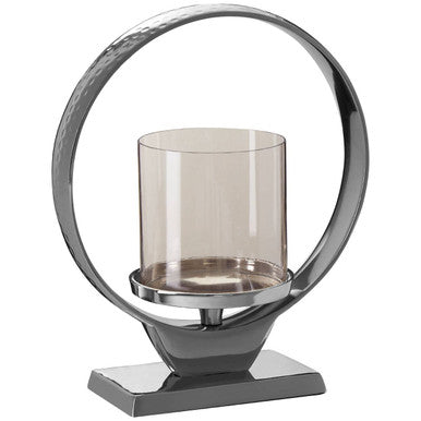 Pedestal Small Silver Finish Candle Holder