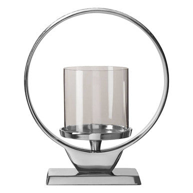 Pedestal Small Silver Finish Candle Holder