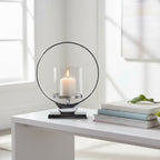 Pedestal Small Silver Finish Candle Holder