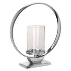 Medium Silver Finish Candle Holder