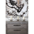 Medium Silver Finish Candle Holder