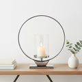 Medium Silver Finish Candle Holder