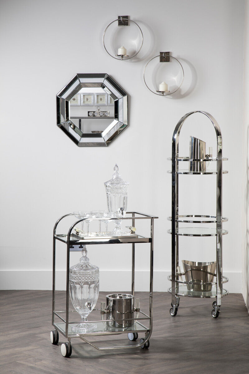 Silver Finish Wall Sconce Candle Holder