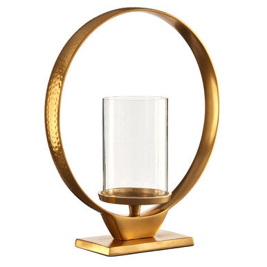 Medium Gold Finish Candle Holder