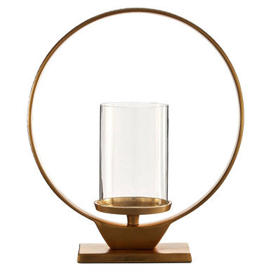 Medium Gold Finish Candle Holder