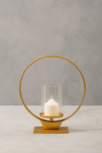 Medium Gold Finish Candle Holder