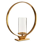 Open Loop Large Gold Finish Candle Holder