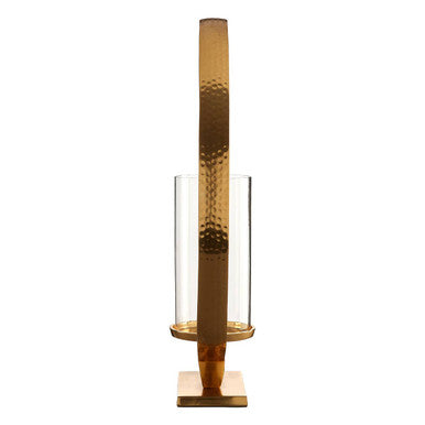 Open Loop Large Gold Finish Candle Holder