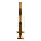 Open Loop Large Gold Finish Candle Holder