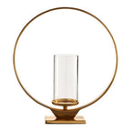 Open Loop Large Gold Finish Candle Holder