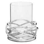 Twist Small Silver Finish Candle Holder