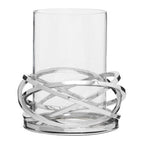 Twist Small Silver Finish Candle Holder