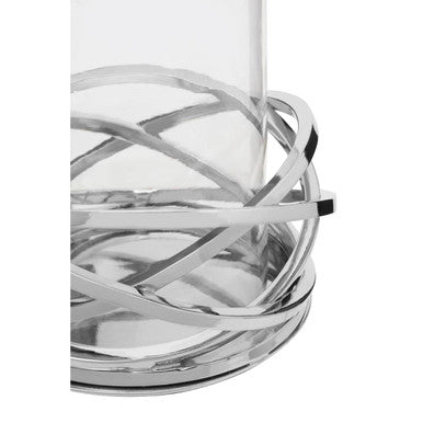 Twist Small Silver Finish Candle Holder
