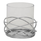 Twist Large Silver Finish Candle Holder