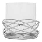Twist Large Silver Finish Candle Holder