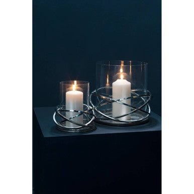 Twist Large Silver Finish Candle Holder