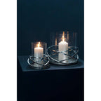Twist Large Silver Finish Candle Holder